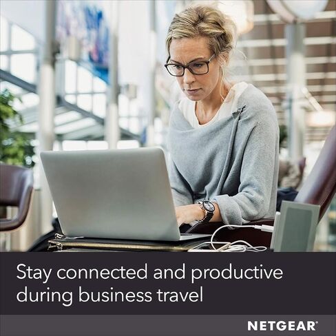 NETGEAR Mobile Wi-Fi Hotspot, 4G LTE Router AC797-100NAS, 400Mbps Download Speed, Connect Up to 15 Devices, Create a WLAN Anywhere, GSM Unlocked in Saudi Arabia