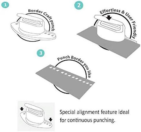 Bira Craft Continuous Border Paper Craft Punch, Valentine Day Punch, for Scrapbooking (Heart Flourish) in Saudi Arabia