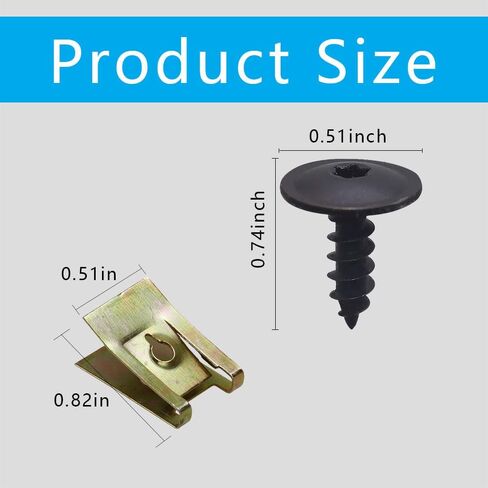 10 Sets Fender Bumper Cover, Fender Liner Bumper Cover, Front Bumper Bolts, Fender Liner Splash Shield Bumper Cover Screws, U Nut Clips Suitable for Audi A3 A4 A5 A6 A7 A8 Q5 S6 R8 in Saudi Arabia