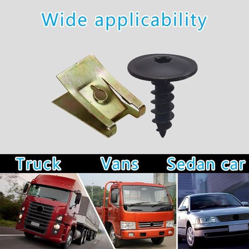 10 Sets Fender Bumper Cover, Fender Liner Bumper Cover, Front Bumper Bolts, Fender Liner Splash Shield Bumper Cover Screws, U Nut Clips Suitable for Audi A3 A4 A5 A6 A7 A8 Q5 S6 R8 in Saudi Arabia