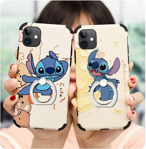 ZOSTLAND 3Pack Naughty Funny Blue Alien ET Handstand Alien Phone Ring عالمي 360 درجة قابل للتعديل جراب هاتف إصبع قبضة حامل حامل مكتب دعامة جبل سيارة متوافق مع iPhone15 14 13 12 MAX Plus iPad in Kuwait