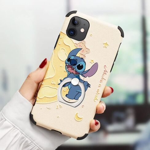 ZOSTLAND 3Pack Naughty Funny Blue Alien ET Handstand Alien Phone Ring عالمي 360 درجة قابل للتعديل جراب هاتف إصبع قبضة حامل حامل مكتب دعامة جبل سيارة متوافق مع iPhone15 14 13 12 MAX Plus iPad in Kuwait