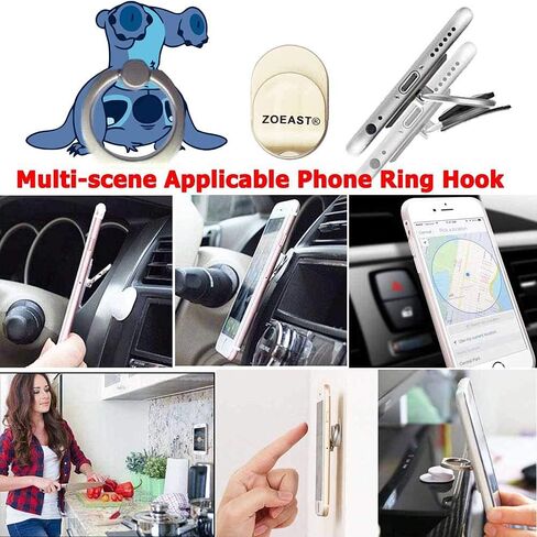 ZOSTLAND 3Pack Naughty Funny Blue Alien ET Handstand Alien Phone Ring عالمي 360 درجة قابل للتعديل جراب هاتف إصبع قبضة حامل حامل مكتب دعامة جبل سيارة متوافق مع iPhone15 14 13 12 MAX Plus iPad in Kuwait