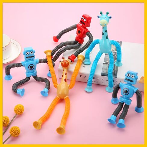 8 عبوات من أنابيب البوب، لعبة تململ كوب شفط تلسكوبي للأطفال، ألعاب حسية تلسكوبية لتغيير الشكل للفتيات والأولاد والأطفال الصغار، صندوق كنز، هدايا للفصول الدراسية، هدايا للحفلات 3-8 8-12 in Kuwait