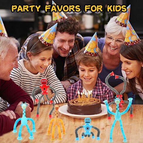 8 عبوات من أنابيب البوب، لعبة تململ كوب شفط تلسكوبي للأطفال، ألعاب حسية تلسكوبية لتغيير الشكل للفتيات والأولاد والأطفال الصغار، صندوق كنز، هدايا للفصول الدراسية، هدايا للحفلات 3-8 8-12 in Kuwait