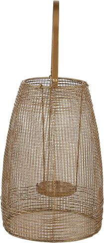 Deco 79 Metal Candle Lantern, 9" x 9" x 16", Gold in Saudi Arabia
