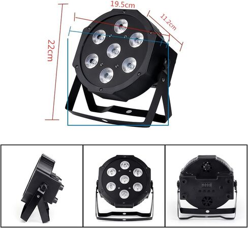 4pcs/lot Stage Lights 7x18W Uplights with Strict Testing 6in1 RGBWA UV LED Par Lights Sound Activated DMX512 Control Bright DJ Par Light for Stage Party Club Disco Wedding Events in Saudi Arabia