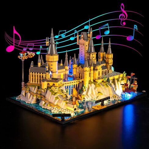 VONADO LED Light Kit for Lego Hogwarts Castle and Grounds 76419, Music Version Creative Lighting Set Accessories Compatible with Lego 76419 for Fans (Lights Only, No Models) in Kuwait