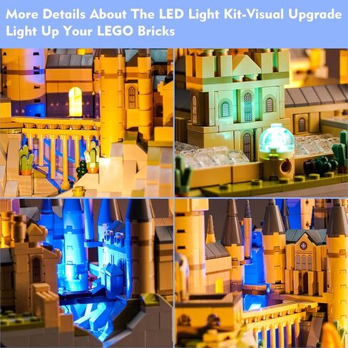 VONADO LED Light Kit for Lego Hogwarts Castle and Grounds 76419, Music Version Creative Lighting Set Accessories Compatible with Lego 76419 for Fans (Lights Only, No Models) in Kuwait