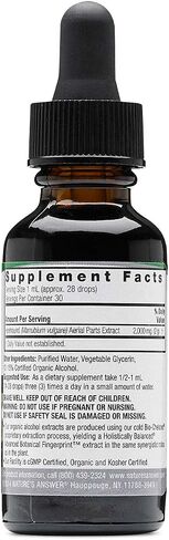 Nature's Answer Horehound Herb Drops with Organic Alcohol, 1-Fluid Ounce | Respiratory Support | Promotes Healthy Lungs in Saudi Arabia