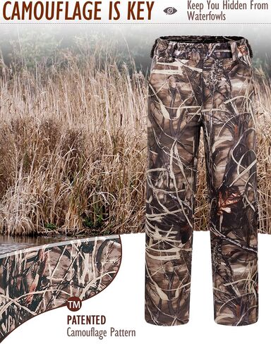 Ultra-Quiet Women's Camo Hunting Pants, Water Resistant Fleece Lined Flexible Camo Pants, Lightweight & Breathable in Saudi Arabia