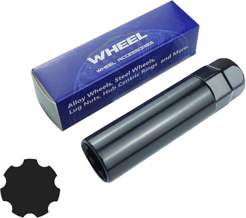 WHEEL CONNECT Lug Nuts Key for Spline Drive Lug Nuts and Bolts, 5 Point Spline Lug Nuts Socket，19 mm (3/4") & 21 mm (13/16") Hex,Chrome Finish. in Saudi Arabia