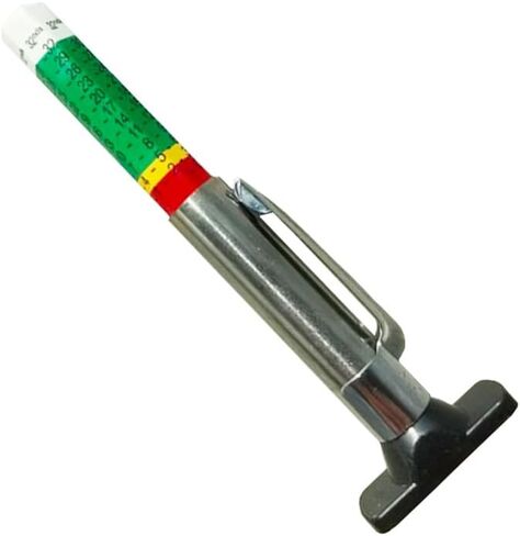 Car Tire Tread Depth Gauge, Tire Tread Gauge Color Coded, Professional Tire Thread Depth Meter Tool in 32nds, Suitable for Most Car Models (1 PCS) in Saudi Arabia