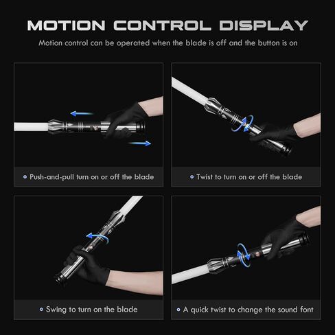 Upgrade RGB3.0 Dueling Light Saber, Motion Control Smooth Swing Light Sabers, 16 Sound Fonts Light Saber with 16 RGB Infinite Color Changing, Rechargeable Metal Hilt for Adults Gift in Kuwait