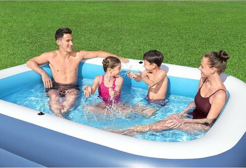 H2OGO! 8 Foot 4 Inch x 70 Inch Summer Bliss Shaded Inflatable Family Pool for Kids Ages 6 Above in Saudi Arabia