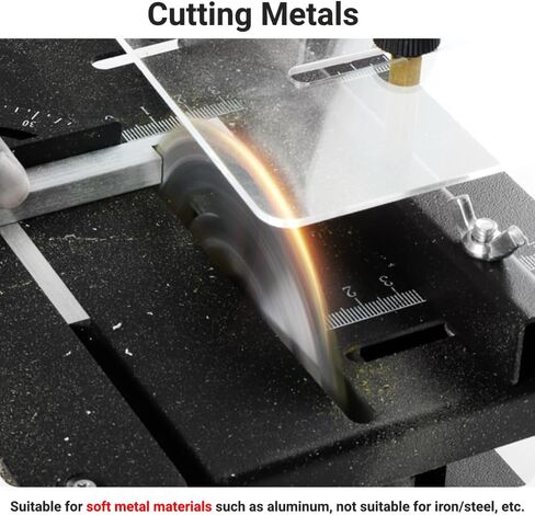 200W Mini Desktop Electric Saw, Multi-Functional Table Saw, Cutter Speed & Angle Adjustable for Wood Plastic Acrylic Cutting (Black-Deluxe) in Kuwait