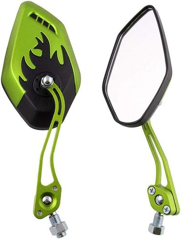 ESUPPORT Red Motorcycle Motorbike 8mm 10mm Rearview Side Mirror ATV Scooter Bike Flame Fire in Saudi Arabia