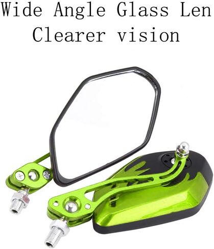 ESUPPORT Red Motorcycle Motorbike 8mm 10mm Rearview Side Mirror ATV Scooter Bike Flame Fire in Saudi Arabia