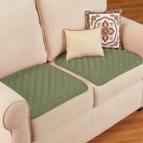 Collections Etc Quilted Waterproof Seat Protector - Set of 2 - Machine Washable, Use for Indoor or Outdoor Seating, Taupe in Saudi Arabia