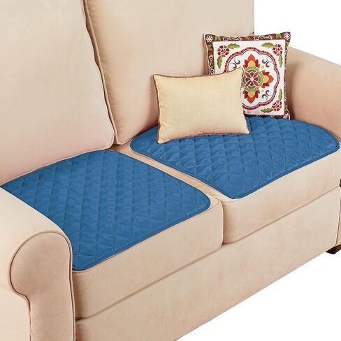 Collections Etc Quilted Waterproof Seat Protector - Set of 2 - Machine Washable, Use for Indoor or Outdoor Seating, Taupe in Saudi Arabia