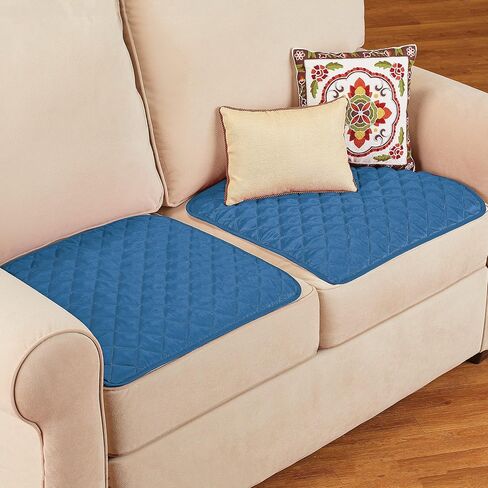 Collections Etc Quilted Waterproof Seat Protector - Set of 2 - Machine Washable, Use for Indoor or Outdoor Seating, Taupe in Saudi Arabia