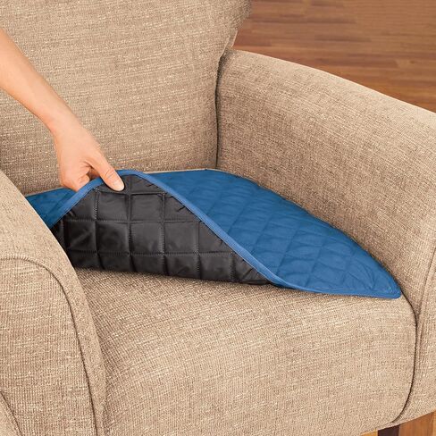 Collections Etc Quilted Waterproof Seat Protector - Set of 2 - Machine Washable, Use for Indoor or Outdoor Seating, Taupe in Saudi Arabia
