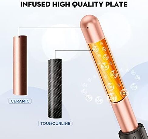 مجموعة عصا تمويج الشعر الاسطوانية الطويلة بيستوب برو 6 في 1 مع اسطوانة سيراميك للشعر الطويل/المتوسط 0.35-1.25 انش قابلة للتبديل، جهد مزدوج، تتضمن قفاز ومشابك in Kuwait