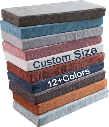 Piano Bench Cushion, Washable Bench Pad for Shoe Storage, Window, Piano, Dining 30"x14"x2" Brick Red in Saudi Arabia