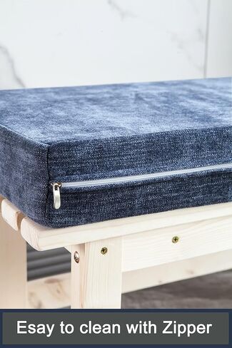 Piano Bench Cushion, Washable Bench Pad for Shoe Storage, Window, Piano, Dining 30"x14"x2" Brick Red in Saudi Arabia