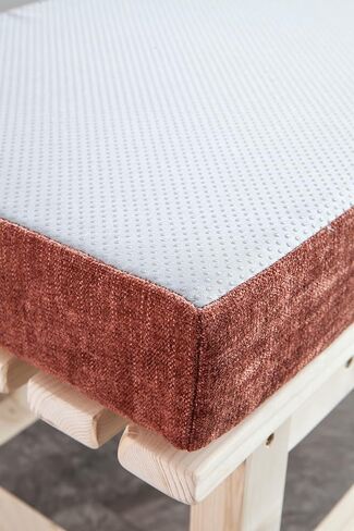 Piano Bench Cushion, Washable Bench Pad for Shoe Storage, Window, Piano, Dining 30"x14"x2" Brick Red in Saudi Arabia