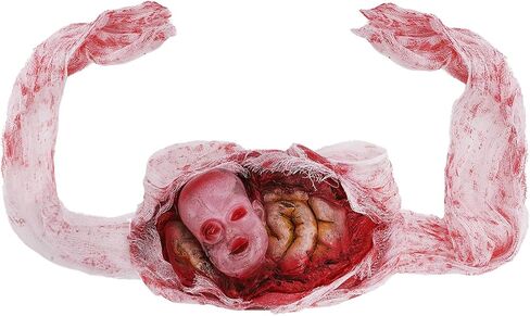 Haunted House Halloween Decorations Creepy Bloody Waist Belly Bandage Guaze with Intestine Fake Dead Body Bloody Part Trick Props for Halloween Party Bar haunted house Cosplay Costume in Saudi Arabia