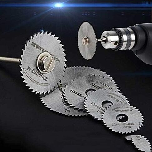 6 pcs 1/8" HSS High Speed Steel Circular Saw Cutting Blades with Shank Extension Rod, Soft Wood Cutting Saw Blade for Drills Rotary Tools in Saudi Arabia