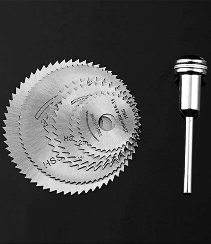 6 pcs 1/8" HSS High Speed Steel Circular Saw Cutting Blades with Shank Extension Rod, Soft Wood Cutting Saw Blade for Drills Rotary Tools in Saudi Arabia