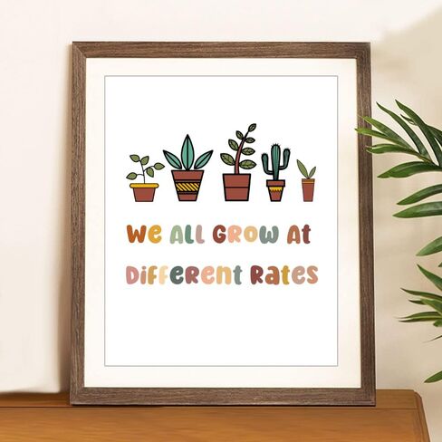 ملصق Wowsweet-Classroom، عقلية النمو، ديكور الفصل الدراسي Boho، اقتباس المعلم، ديكور مكتب العلاج، طبيب نفساني المدرسة، ديكور غرفة اللعب، فن الطفل، غير مؤطر (11 × 14 بوصة) in Kuwait