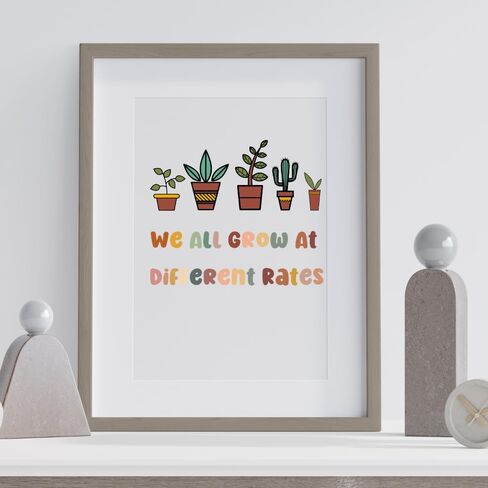 ملصق Wowsweet-Classroom، عقلية النمو، ديكور الفصل الدراسي Boho، اقتباس المعلم، ديكور مكتب العلاج، طبيب نفساني المدرسة، ديكور غرفة اللعب، فن الطفل، غير مؤطر (11 × 14 بوصة) in Kuwait