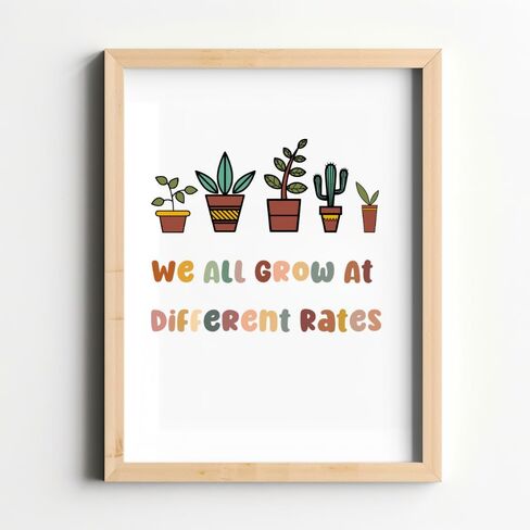 ملصق Wowsweet-Classroom، عقلية النمو، ديكور الفصل الدراسي Boho، اقتباس المعلم، ديكور مكتب العلاج، طبيب نفساني المدرسة، ديكور غرفة اللعب، فن الطفل، غير مؤطر (11 × 14 بوصة) in Kuwait