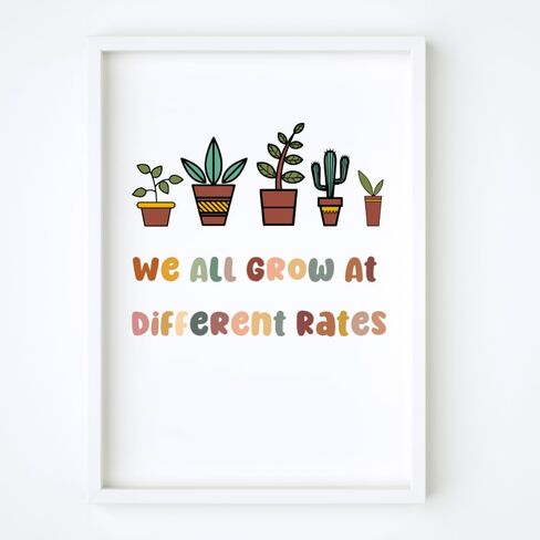 ملصق Wowsweet-Classroom، عقلية النمو، ديكور الفصل الدراسي Boho، اقتباس المعلم، ديكور مكتب العلاج، طبيب نفساني المدرسة، ديكور غرفة اللعب، فن الطفل، غير مؤطر (11 × 14 بوصة) in Kuwait