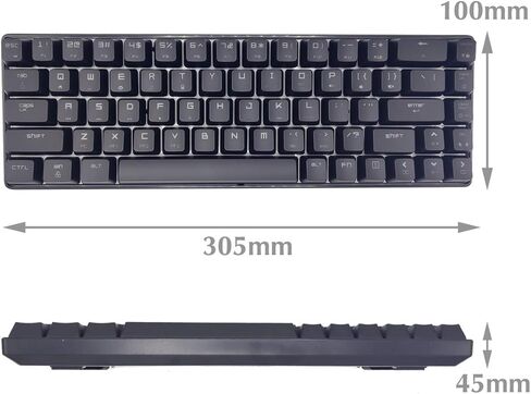لوحة مفاتيح ميكانيكية جديدة بنسبة 60%، لوحة مفاتيح سلكية للألعاب بإضاءة خلفية LED RGB، مريحة، لأجهزة الكمبيوتر/Mac Gamer، Typist in Saudi Arabia