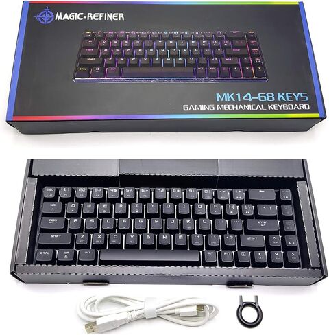 لوحة مفاتيح ميكانيكية جديدة بنسبة 60%، لوحة مفاتيح سلكية للألعاب بإضاءة خلفية LED RGB، مريحة، لأجهزة الكمبيوتر/Mac Gamer، Typist in Saudi Arabia