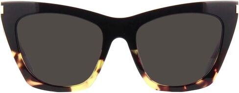 Saint Laurent Women's Kate Sunglasses, Havana/Black/Black, One Size in Saudi Arabia