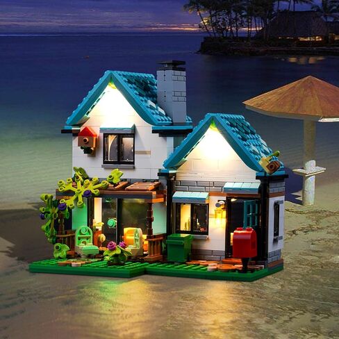 BrickBling LED Light Kit for Lego Creator 3 in 1 Cozy House Toy Set 31139, Creative Lights Compatible with Lego Cozy House-Lights Only, No Model Included in Saudi Arabia