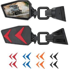Mirrors Doors Off Compatible with Wrangler, QMPARTS No Vibrate & Wobble Side View Mirrors, Easy-Install Doorless Side Quick Release Mirror for Safe Doors Off Driving for Wrangler JK JKU 2007-2018 in Saudi Arabia