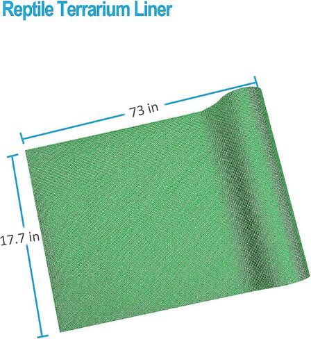 Bearded Dragon Tank Accessories, Reptile Terrarium Liner Substrate for Leopard Gecko, Snake, Lizard and Tortoise, Non-Adhesive Reptile Carpet Bedding for Reptile Tank, Black in Kuwait