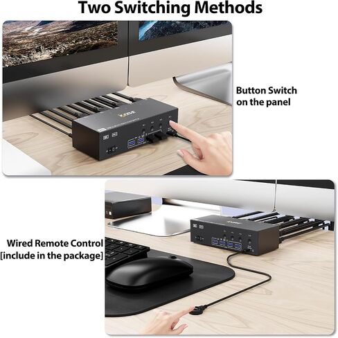 محدد محول USB 3.0، محول USB 2 في 1 لجهازي كمبيوتر يشاركان جهاز USB واحد، الماوس، لوحة المفاتيح، الماسح الضوئي، الطابعة، إلخ in Saudi Arabia