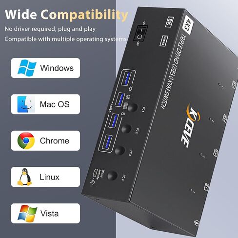 محدد محول USB 3.0، محول USB 2 في 1 لجهازي كمبيوتر يشاركان جهاز USB واحد، الماوس، لوحة المفاتيح، الماسح الضوئي، الطابعة، إلخ in Saudi Arabia