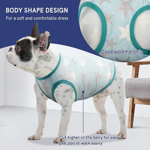 Hawaiian Dog Shirts,Quick Dry Summer Cooling Mesh Coconut Printing T-Shirt for Medium Dogs,Blue+Yellow M in Kuwait