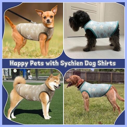 Hawaiian Dog Shirts,Quick Dry Summer Cooling Mesh Coconut Printing T-Shirt for Medium Dogs,Blue+Yellow M in Kuwait