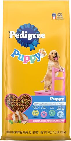 Pedigree Puppy Growth & Protection Dry Dog Food Chicken & Vegetable Flavor, 14 lb. Bag in Saudi Arabia