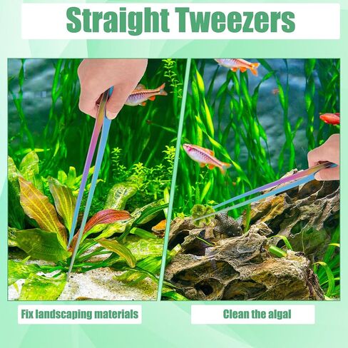 مجموعة أدوات Aquascape Aquascape من Liveek، 4 في 1، أداة مقاومة للصدأ للنباتات المائية، ملاقط من الفولاذ المقاوم للصدأ، مقص، ملعقة لحوض السمك، مجموعة أدوات Aquascape لخزان الأسماك... in Kuwait