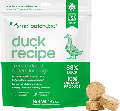 Smallbatch Pets نظام غذائي خام ممتاز مجفف بالتجميد للكلاب، وصفة دجاج، 14 أونصة، صنع في الولايات المتحدة الأمريكية، منتجات عضوية، لحم مرفوع بطريقة إنسانية، فطائر مرطّبة ومقدمة، بروتين مصدر واحد، صحي in Saudi Arabia